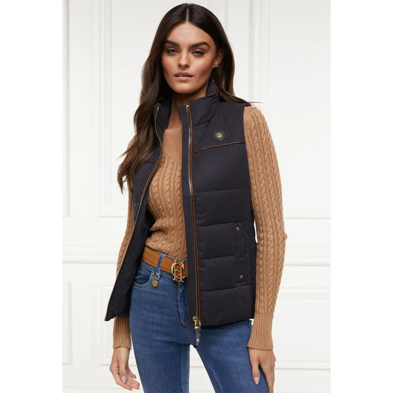 Holland Cooper Banbury Microfibre Gilet - Ink Navy-1